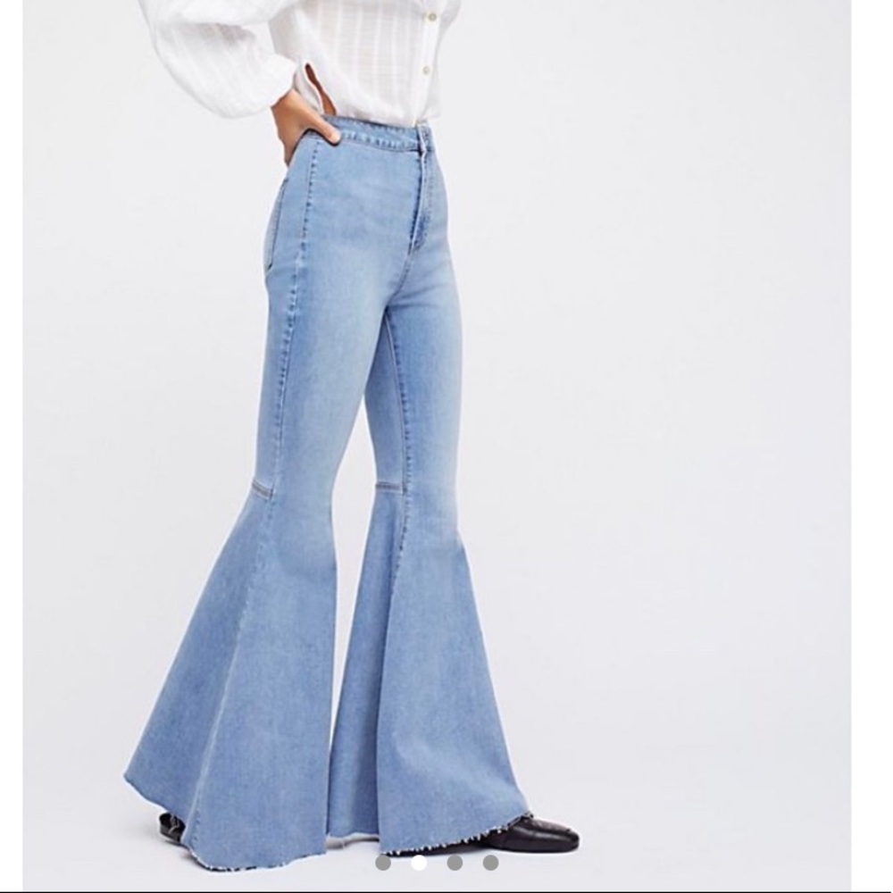 Free People float on flare jeans